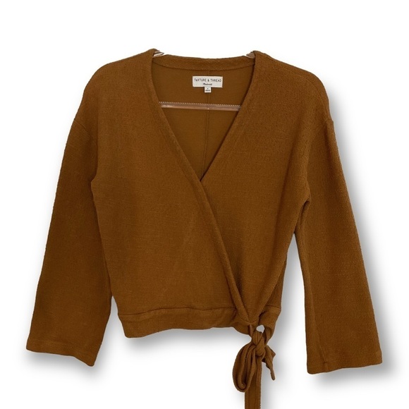 Madewell Texture & Thread Wrap Tie Waist Textured Sweater Sz S - Picture 2 of 12